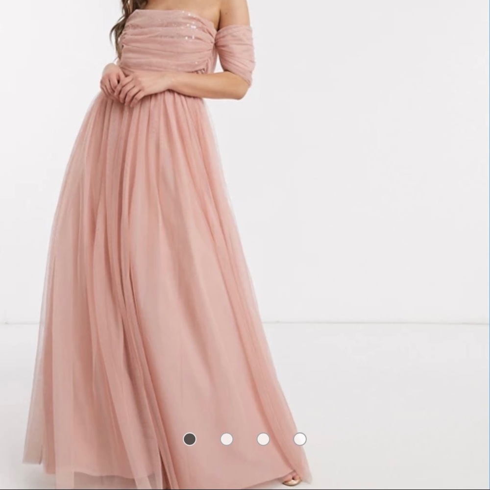 ASOS DESIGN tulle scatter sequin maxi dress